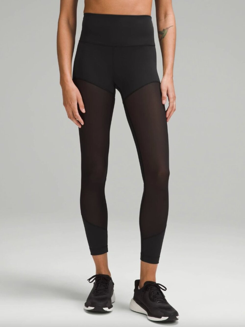 Lululemon Wunder Train Mesh Panel High-Rise Tight 25" Black Size 2 New W/ Tags